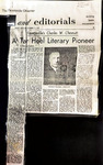 9-5 Chesnutt, A Tar Heel Literary Pioneer Fayetteville Observer November 11, 1962 by Fayetteville Observer