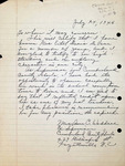 1-1 Letter of recommendation for Mrs. Ethel Davis July 24, 1946 by Anne Chesnutt Waddell