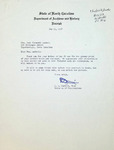 1-6 Letter from D.L. Corbitt May 1957 by Anne Chesnutt Waddell