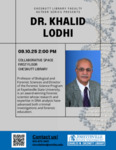 Dr. Khalid Lodhi - Bed Bugs Undercover Agents in Forensic Investigations - September 10 2025