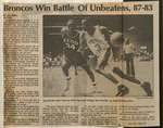 Broncos Win Battle of Unbeatens, 87-83 1992 by Fayetteville State University