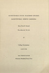 Fayetteville State Teachers College 64th Annual Baccalaureate Service 1942