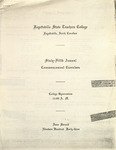 Fayetteville State Teachers College 65th Annual Commencement Exercises 1943