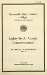Fayetteville State Teachers College 86th Spring Commencement June 2 1963