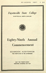 Fayetteville State Teachers College 89th Spring Commencement Program May 29 1966