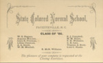 1886 Graduation Invitation by Fayetteville State University